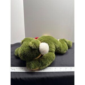 Wish Pets Mr Ribet Xmas 14" Frog Plush Soft Stuffed Animal Vtg 1998 Ear Muff Sca